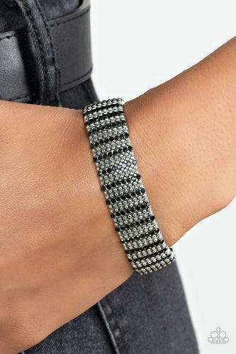 The GRIT Factor- Black and Silver Bracelet- Paparazzi Accessories