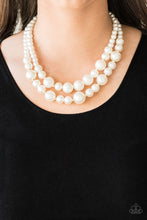 Load image into Gallery viewer, The More The Modest- White and Gold Necklace- Paparazzi Accessories