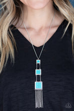 Load image into Gallery viewer, This Land Is Your Land- Blue and Silver Necklace- Paparazzi Accessories