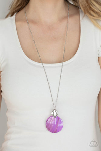 Tidal Tease- Purple and Silver Necklace- Paparazzi Accessories