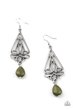 Load image into Gallery viewer, Transcendent Trendsetter- Green and Silver Earrings- Paparazzi Accessories