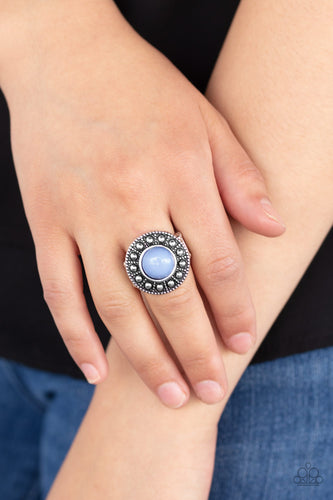 Treasure Chest Shimmer- Blue and Silver Ring- Paparazzi Accessories