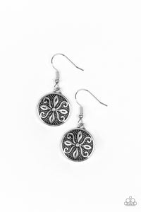 Tropical Trance- Silver Earrings- Paparazzi Accessories