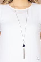 Load image into Gallery viewer, Unstoppable Glamour- Purple and Silver Necklace- Paparazzi Accessories