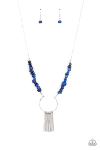With Your ART and Soul- Blue and Silver Necklace- Paparazzi Accessories