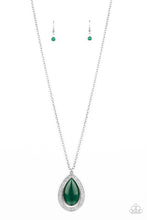 Load image into Gallery viewer, You Dropped This- Green and Silver Necklace- Paparazzi Accessories