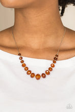 Load image into Gallery viewer, Crystal Carriages- Brown and Silver Necklace- Paparazzi Accessories