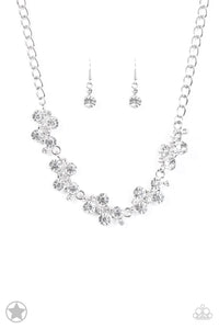 Hollywood Hills- White and Silver Necklace- Paparazzi Accessories