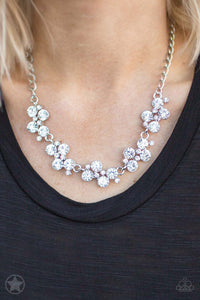 Hollywood Hills- White and Silver Necklace- Paparazzi Accessories