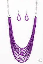 Load image into Gallery viewer, Peacefully Pacific- Purple and Silver Necklace- Paparazzi Accessories