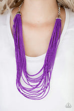 Load image into Gallery viewer, Peacefully Pacific- Purple and Silver Necklace- Paparazzi Accessories