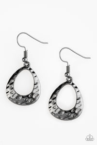 Radiantly Rugged- Gunmetal Earrings- Paparazzi Accessories