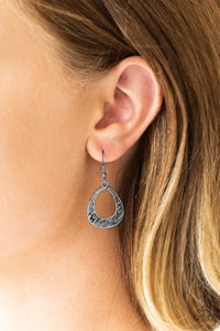 Radiantly Rugged- Gunmetal Earrings- Paparazzi Accessories