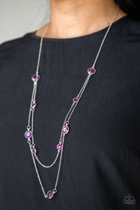 Raise Your Glass- Purple and Silver Necklace- Paparazzi Accessories