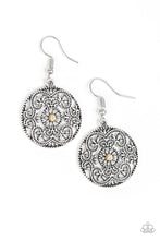 Load image into Gallery viewer, Rochester Royale- Yellow and Silver Earrings- Paparazzi Accessories