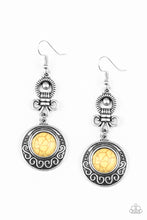 Load image into Gallery viewer, Southern Serenity- Yellow and Silver Earrings- Paparazzi Accessories