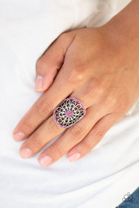 Springtime Shimmer- Pink and Silver Ring- Paparazzi Accessories