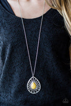 Load image into Gallery viewer, Summer Sunbeam- Yellow and Silver Necklace- Paparazzi Accessories