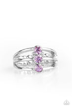 Load image into Gallery viewer, Triple Crown Winner- Purple and Silver Ring- Paparazzi Accessories