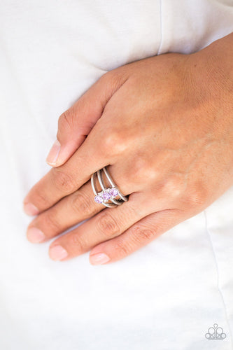 Triple Crown Winner- Purple and Silver Ring- Paparazzi Accessories