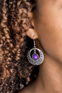 Wandering Waikiki- Purple and Silver Earrings- Paparazzi Accessories