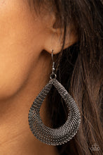 Load image into Gallery viewer, A Hot MESH- Gunmetal Earrings- Paparazzi Accessories