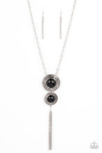 Load image into Gallery viewer, Abstract Artistry- Black and Silver Necklace- Paparazzi Accessories