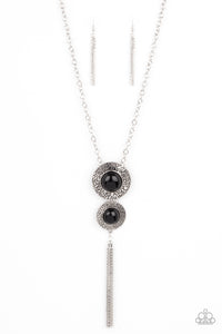 Abstract Artistry- Black and Silver Necklace- Paparazzi Accessories