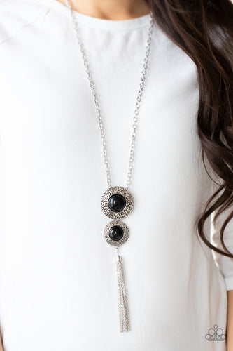 Abstract Artistry- Black and Silver Necklace- Paparazzi Accessories