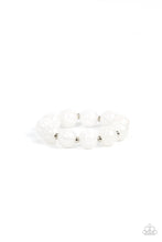 Load image into Gallery viewer, Arctic Affluence- White and Silver Bracelet- Paparazzi Accessories