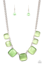 Load image into Gallery viewer, Aura Allure- Green and Silver Necklace- Paparazzi Accessories