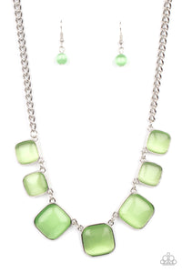 Aura Allure- Green and Silver Necklace- Paparazzi Accessories
