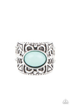 Load image into Gallery viewer, Bubbly Bonanza- Blue and Silver Ring- Paparazzi Accessories