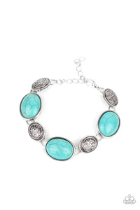 Cactus Country- Blue and Silver Bracelet- Paparazzi Accessories