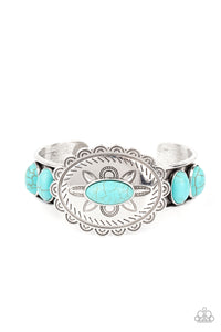 Canyon Heirloom- Blue and Silver Bracelet- Paparazzi Accessories