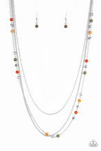 Load image into Gallery viewer, Colorful Cadence- Multicolored Silver Necklace- Paparazzi Accessories