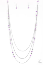 Load image into Gallery viewer, Colorful Cadence- Purple and Silver Necklace- Paparazzi Accessories