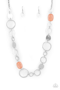 Colorful Combo- Orange and Silver Necklace- Paparazzi Accessories