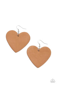 Country Crush- Brown and Silver Earrings- Paparazzi Accessories