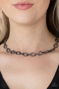 Craveable Couture- Gunmetal Necklace- Paparazzi Accessories