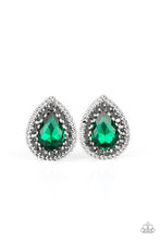 Load image into Gallery viewer, Debutante Debut- Green and Silver Earrings- Paparazzi Accessories