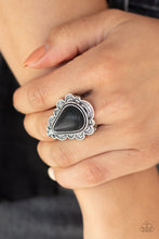 Load image into Gallery viewer, Desert Escape- Black and Silver Ring- Paparazzi Accessories