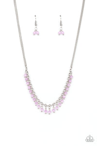 DEW A Double Take- Purple and Silver Necklace- Paparazzi Accessories