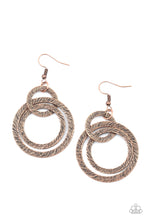 Load image into Gallery viewer, Distractingly Dizzy- Copper Earrings- Paparazzi Accessories