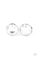 Load image into Gallery viewer, Double-Take Twinkle- White and Silver Earrings- Paparazzi Accessories