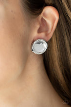 Load image into Gallery viewer, Double-Take Twinkle- White and Silver Earrings- Paparazzi Accessories