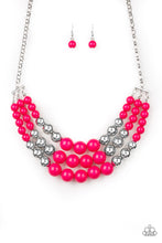Load image into Gallery viewer, Dream Pop- Pink and Silver Necklace- Paparazzi Accessories