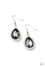 Load image into Gallery viewer, Dripping With Drama- White and Silver Earrings- Paparazzi Accessories