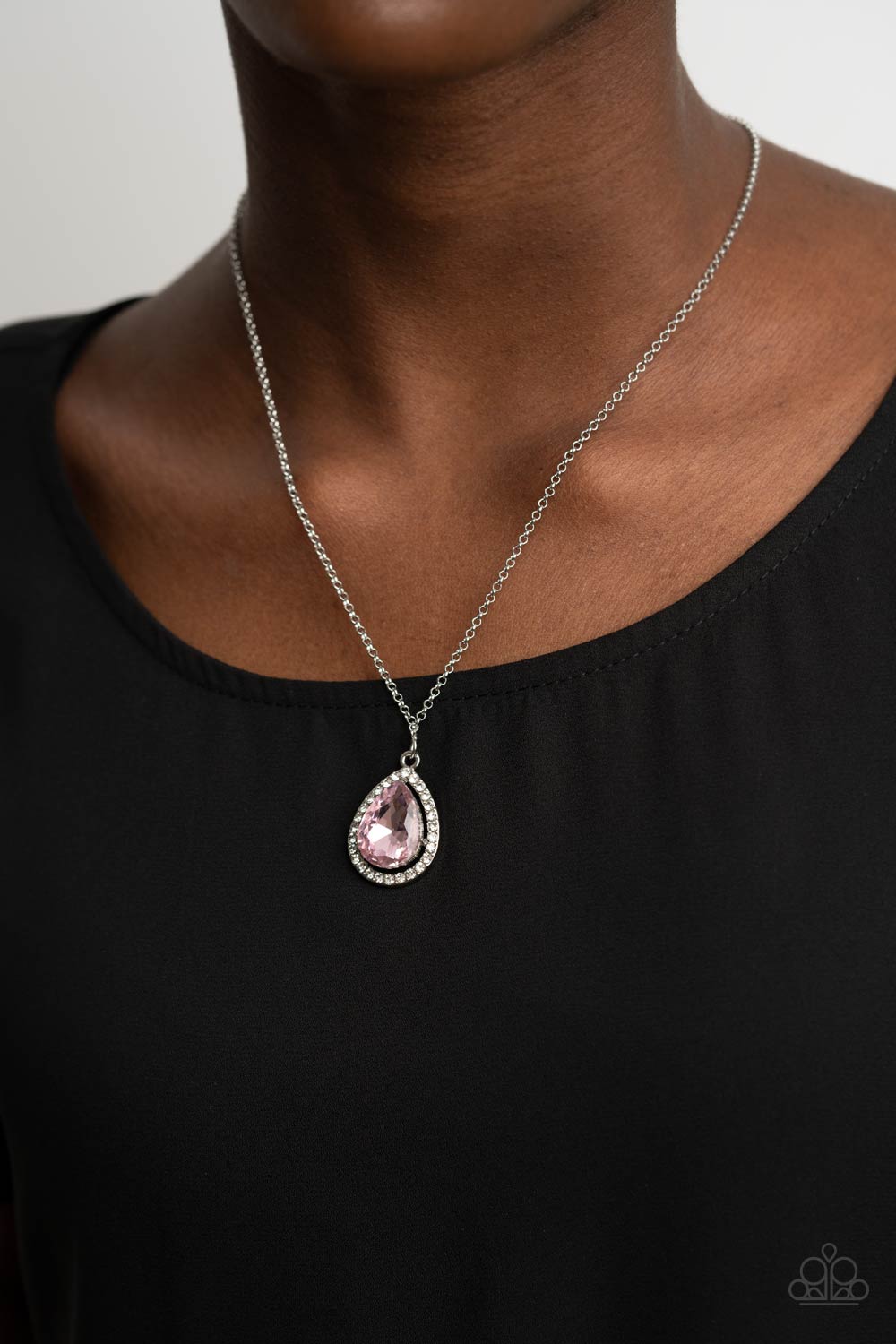 Duchess Decorum- Pink and Silver Necklace- Paparazzi Accessories