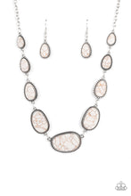 Load image into Gallery viewer, Elemental Eden- White and Silver Necklace- Paparazzi Accessories